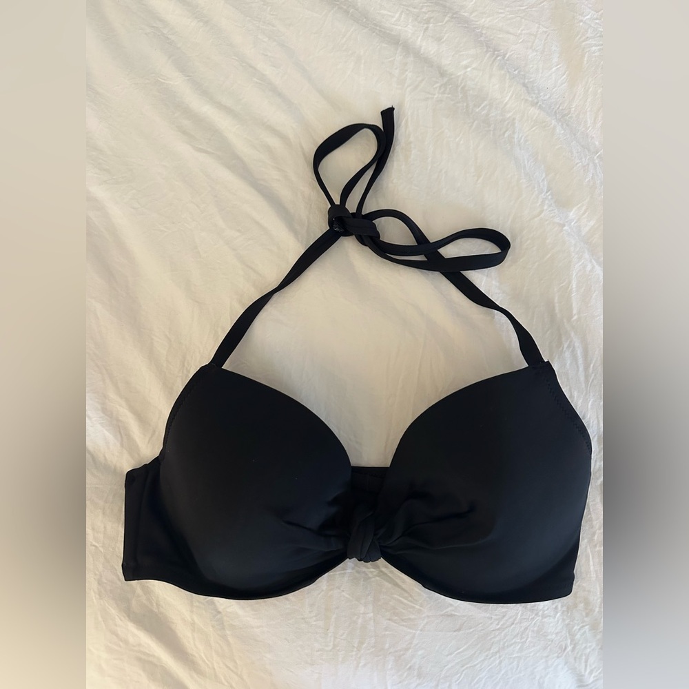Black Halter Bikini Top